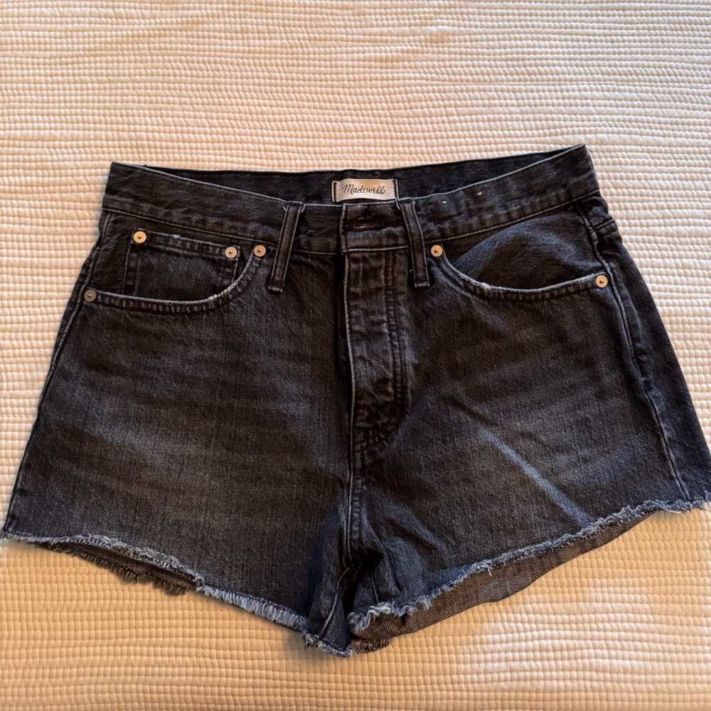 Madewell Black Relaxed Denim Shorts
